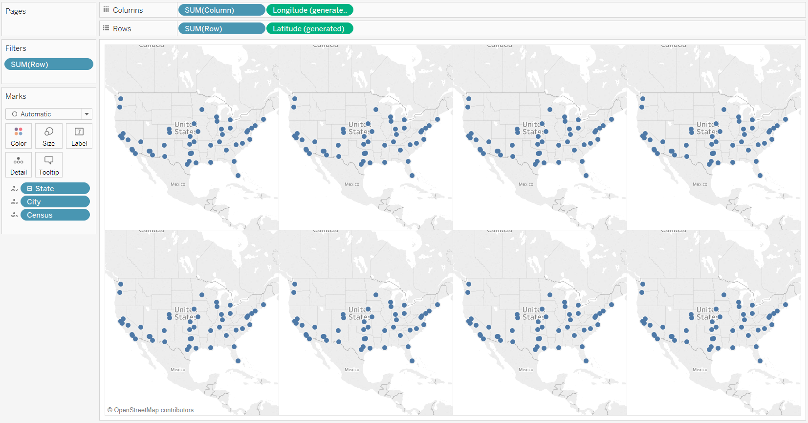 Tableau Small Multiple Maps Approach 2 without Headers