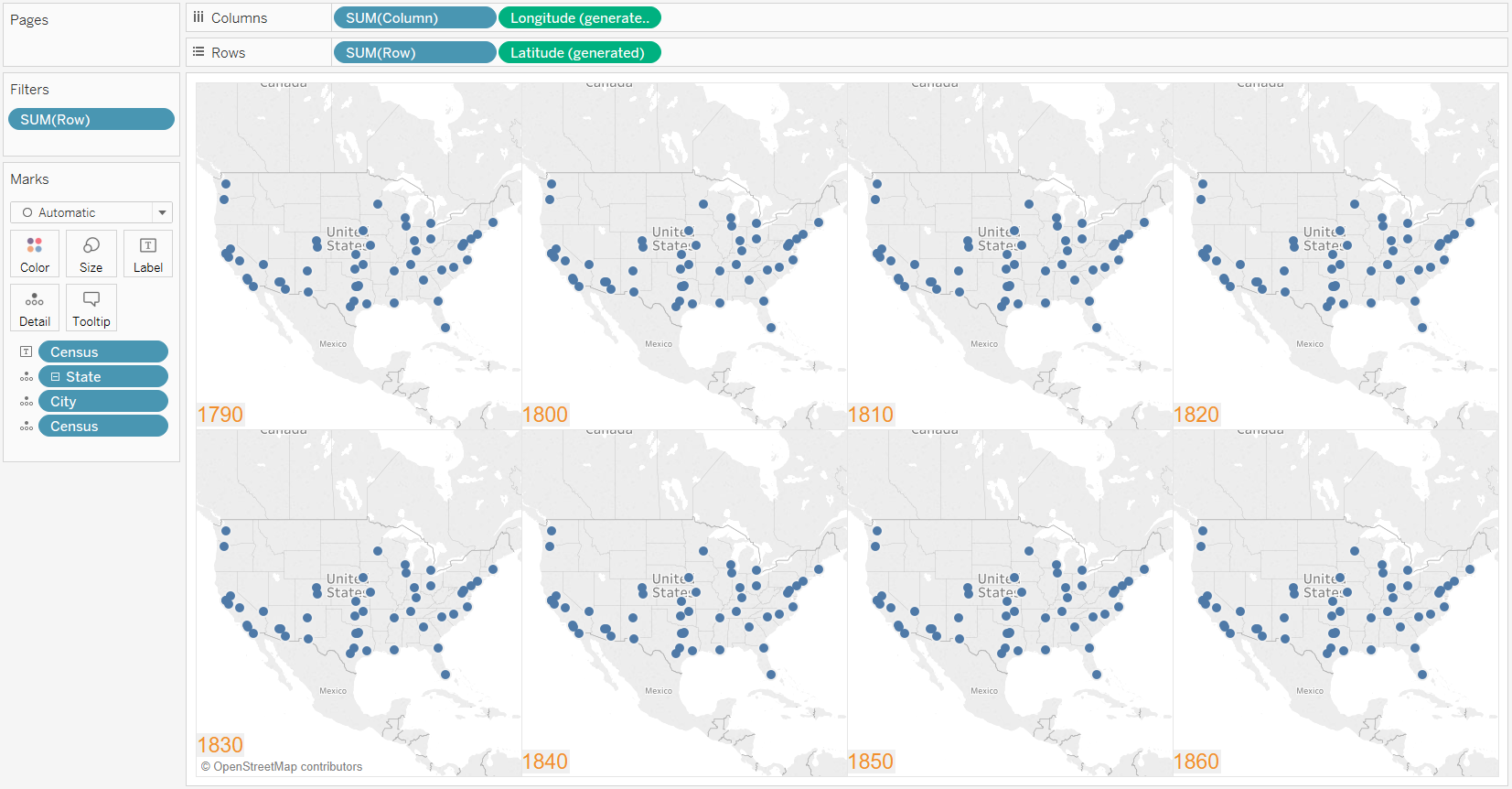 Tableau Small Multiple Maps With Cell Mark Labels