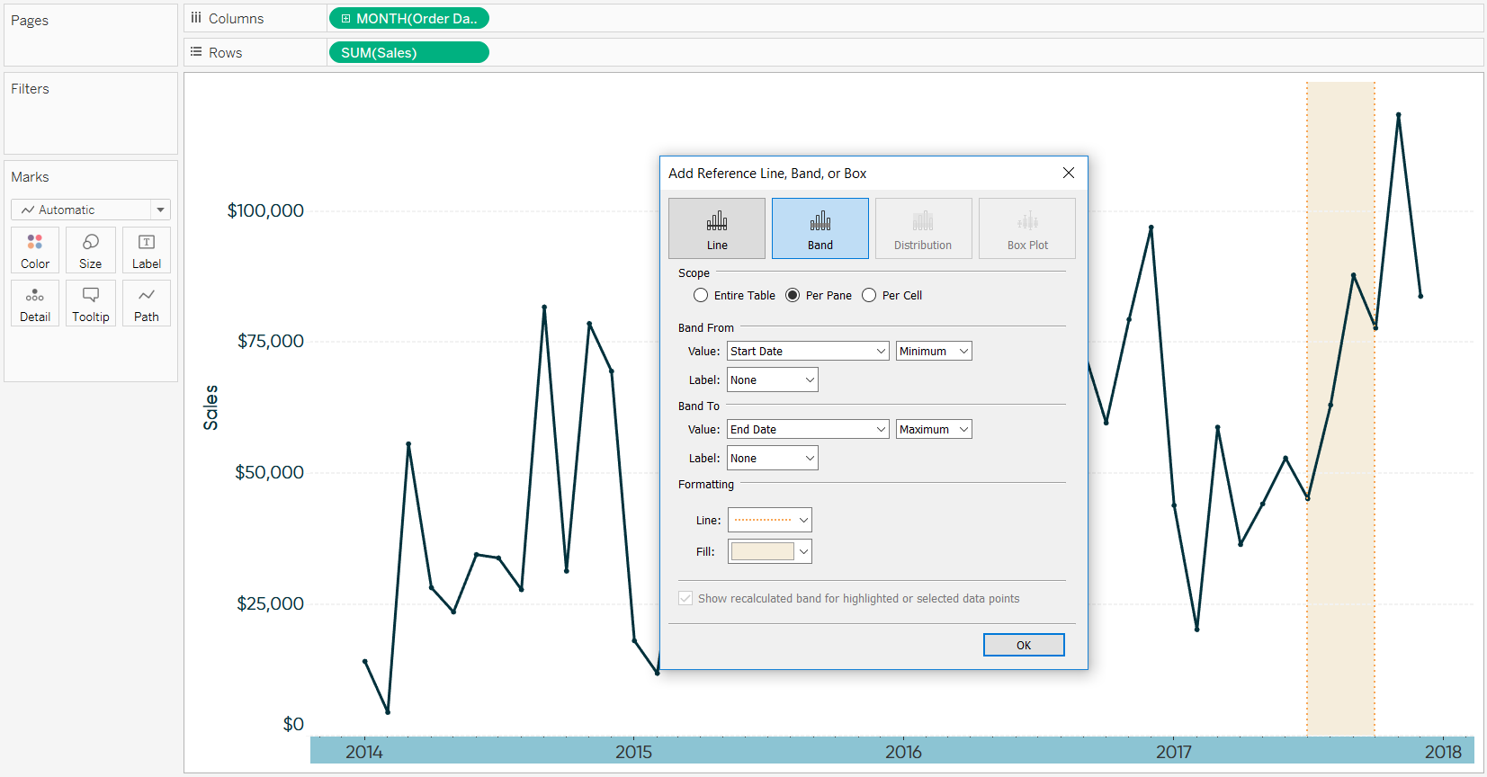 Tableau Tip How To Highlight Data Points In A Custom Date